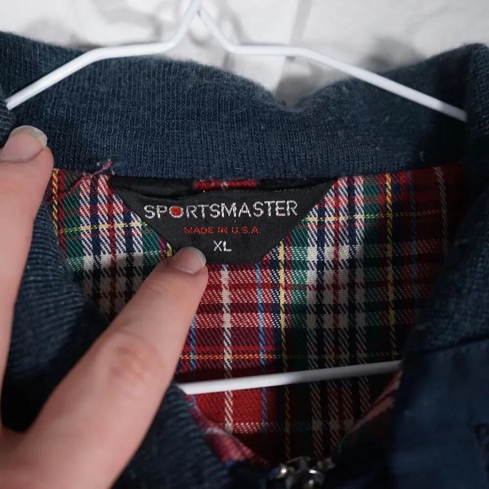 Vintage Sportmaster Jacket Flannel Rare Made in USA XL See Photos Zipper Issue